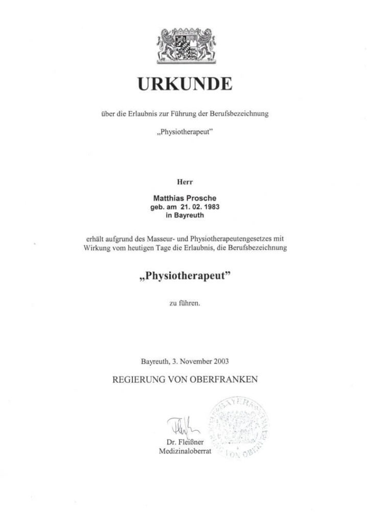 Berufsurkunde